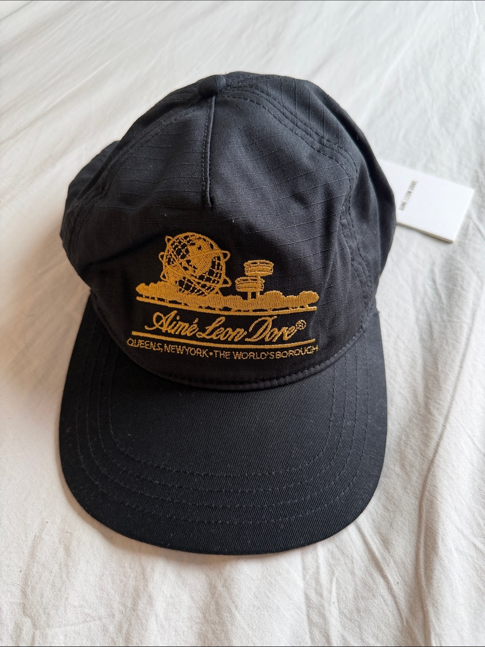 Aime Leon Dore Black Cap with Gold Embroidery